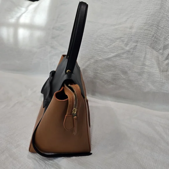 Celine Small Leather Belt Bag Carmel Black Tote Travel Work Suede Shoulder Mini - Picture 7 of 17